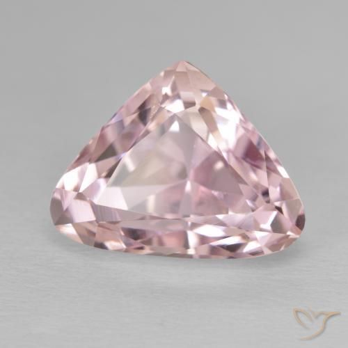 Kunzite Rosa chiaro naturale da 14.35 ct, Taglio trillion, VVS-VS