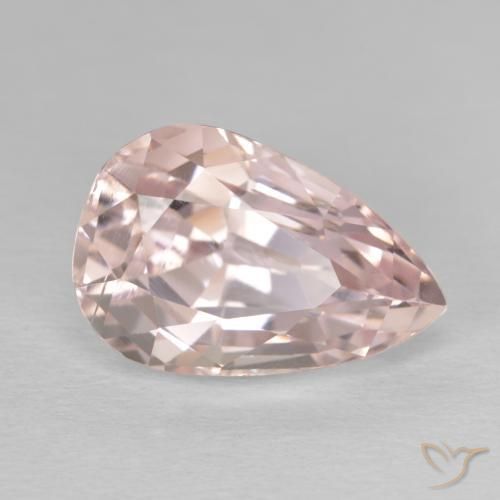Kunzite rosa fenicottero naturale da 10.49 ct, Forma a pera, VVS-VS