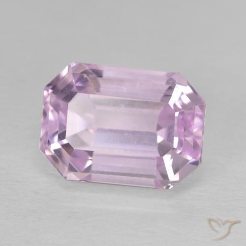 Kunzite Rosa porpora chiaro reale naturale da 6.77 ct, Ottagonale / Taglio smeraldo, VVS-VS