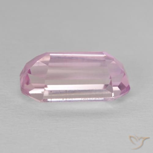 Kunzite Rosa viola reale molto chiaro naturale da 6.47 ct, Ottagonale / Taglio smeraldo, VVS-VS