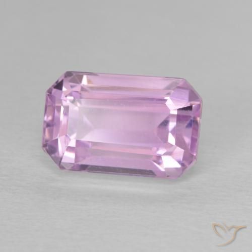 Kunzite Rosa medio naturale da 4.05 ct, Ottagonale / Taglio smeraldo, VVS-VS