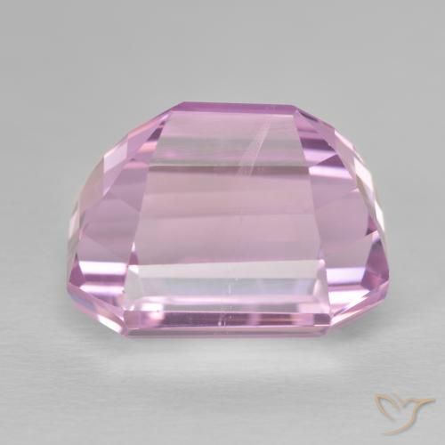 Kunzite Rosa porpora chiaro reale naturale da 17.67 ct, Ottagonale / Taglio smeraldo, VS