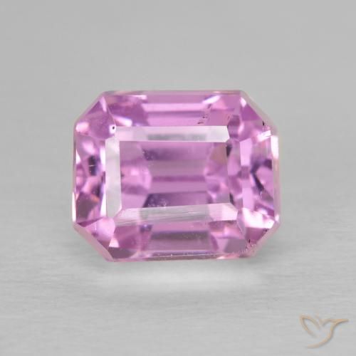 2.49ct Naturale Rosa chiaro Kunzite, Taglio smeraldo, VS