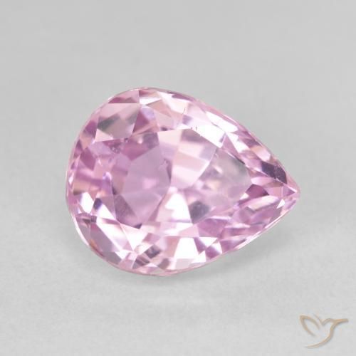 Kunzite Rosa Ciliegia naturale da 5.15 ct, Forma a pera, VS