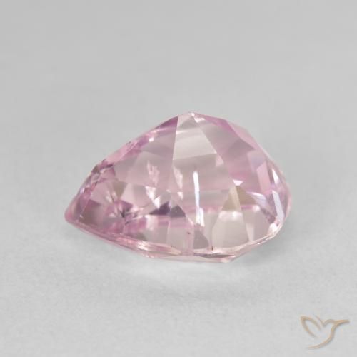 Kunzite Rosa Ciliegia naturale da 5.15 ct, Forma a pera, VS