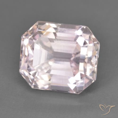 Kunzite rosa fenicottero naturale da 5.69 ct, Ottagonale / Taglio smeraldo, VS