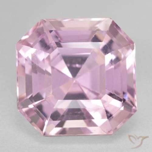 12.31ct Naturale Rosa chiaro Kunzite, Taglio smeraldo, VS