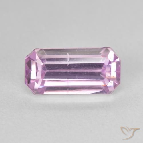 3.79ct Naturale Rosa gomma da masticare Kunzite, Taglio smeraldo, VS
