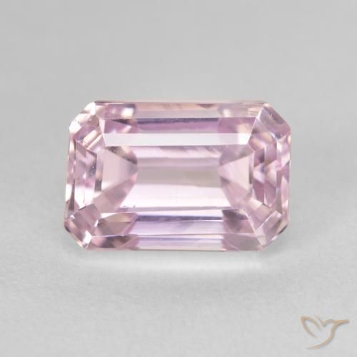 Kunzite Rosa chiaro naturale da 6.66 ct, Ottagonale / Taglio smeraldo, VS