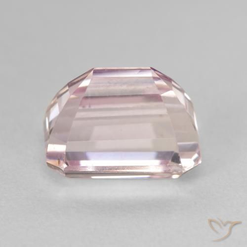 Kunzite Rosa chiaro naturale da 6.66 ct, Ottagonale / Taglio smeraldo, VS