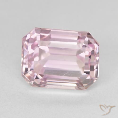 Kunzite Rosa chiaro naturale da 10.00 ct, Ottagonale / Taglio smeraldo, VVS
