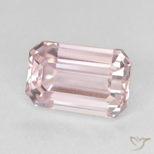Kunzite Rosa chiaro naturale da 5.94 ct, Ottagonale / Taglio smeraldo, VVS