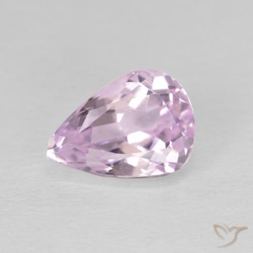 2.96ct Naturale Rosa viola Kunzite, Forma a pera, VS