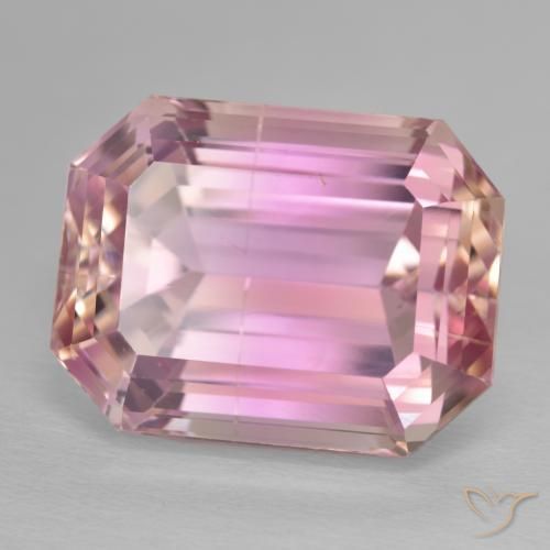 Kunzite Rosa hot naturale da 29.93 ct, Ottagonale / Taglio smeraldo, VS