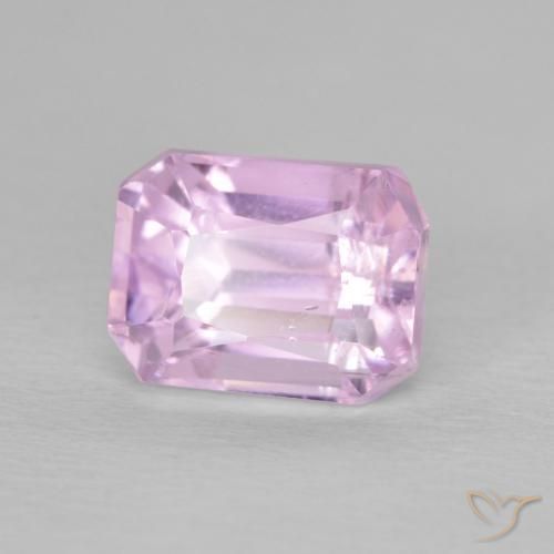 Kunzite Rosa viola chiaro naturale da 3.43 ct, Ottagonale / Taglio smeraldo, VS