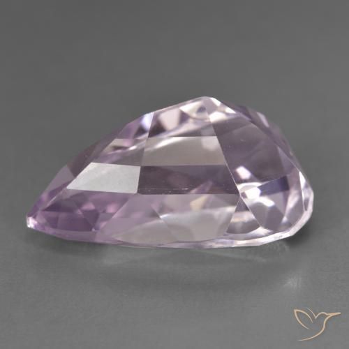 Kunzite Rosa viola naturale da 16.56 ct, Forma a pera, VVS-VS
