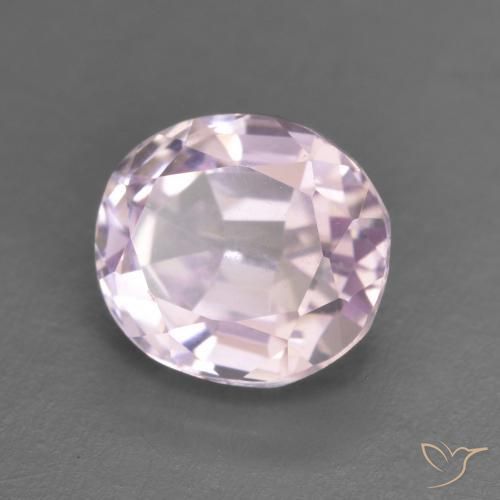 Kunzite Rosa Molto Chiaro naturale da 2.62 ct, Ovale, VVS-VS