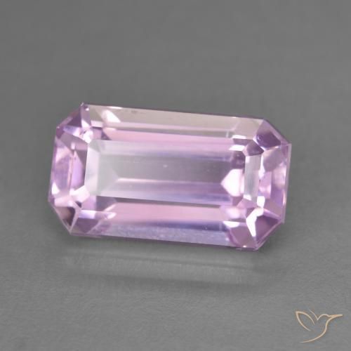 Kunzite Rosa medio naturale da 6.06 ct, Ottagonale / Taglio smeraldo, VVS-VS