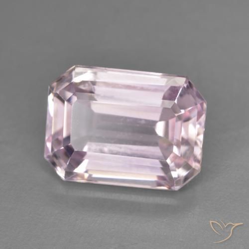 Kunzite Tono rosa molto chiaro naturale da 5.78 ct, Ottagonale / Taglio smeraldo, VVS-VS