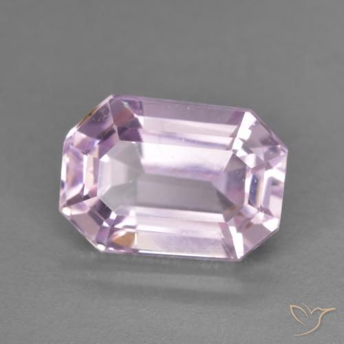 Kunzite Rosa viola naturale da 4.66 ct, Ottagonale / Taglio smeraldo, VS