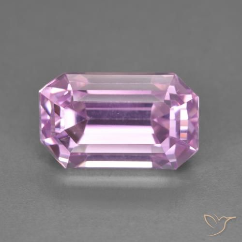 7.43ct Naturale Rosa porpora reale Kunzite, Taglio smeraldo, VVS-VS