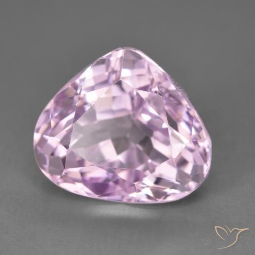 Kunzite Tono rosa ciliegia naturale da 9.37 ct, Forma a pera, VVS-VS