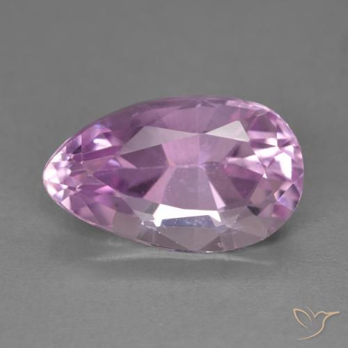 7.90ct Naturale Tono rosa ciliegia Kunzite, Forma a pera, VVS-VS