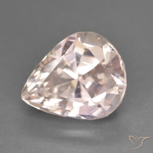 8.23ct Naturale rosa fenicottero Kunzite, Forma a pera, VVS-VS