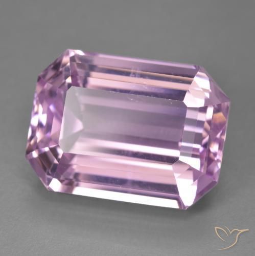 Kunzite Rosa Molto Chiaro naturale da 21.73 ct, Ottagonale / Taglio smeraldo, VVS-VS