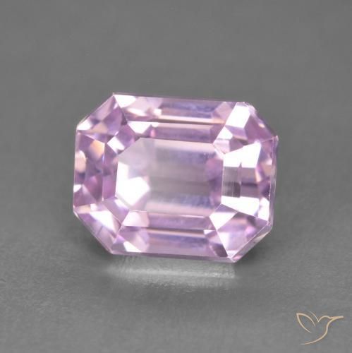 Kunzite Rosa porpora reale naturale da 3.41 ct, Ottagonale / Taglio smeraldo, VVS