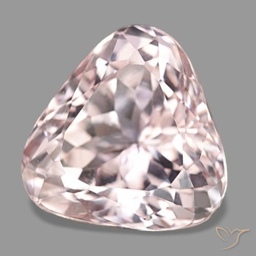Kunzite naturale rosa da 13,45 ct, trillion, VS