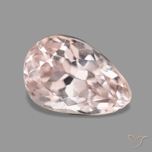 Kunzite naturale rosa da 3,48 ct, taglio a pera, VS-SI