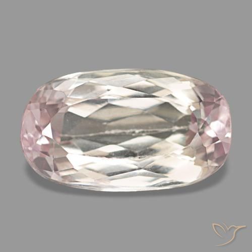 Kunzite naturale rosa da 4,37 ct, taglio ovale, VS