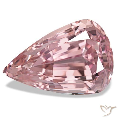 Kunzite naturale rosa da 166,37 ct, taglio a pera, VVS