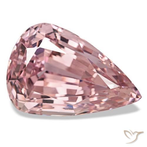 Kunzite naturale rosa da 166,37 ct, taglio a pera, VVS