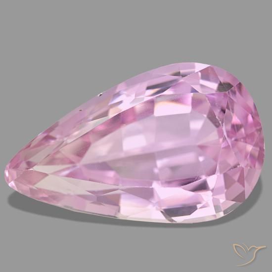 Kunzite naturale rosa da 24,32 ct, taglio a pera, VS