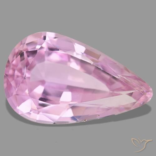 Kunzite naturale rosa da 24,32 ct, taglio a pera, VS