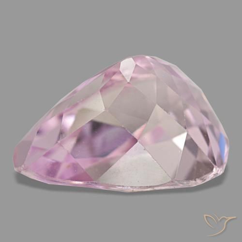 Kunzite naturale rosa da 7,38 ct, taglio a pera, VS
