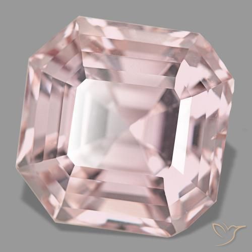 Kunzite naturale rosa da 48,86 ct, taglio smeraldo, VS