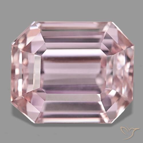 Kunzite naturale rosa da 33,54 ct, taglio smeraldo, VVS-VS
