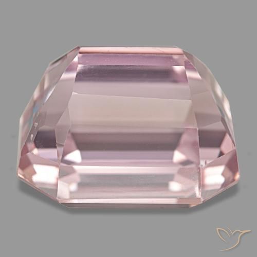 Kunzite naturale rosa da 33,54 ct, taglio smeraldo, VVS-VS