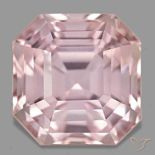 Kunzite naturale rosa da 43,25 ct, taglio smeraldo, VS
