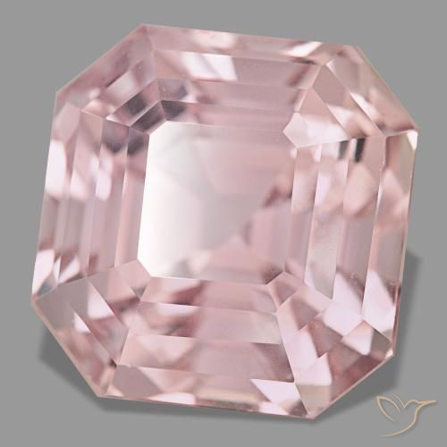 Kunzite naturale rosa da 43,25 ct, taglio smeraldo, VS