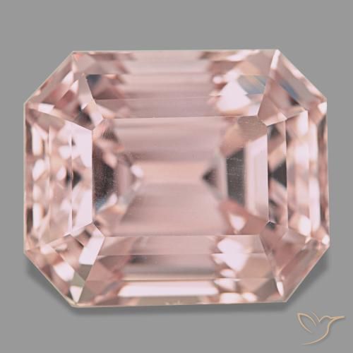 Kunzite naturale rosa da 38,18 ct, taglio smeraldo, VVS-VS