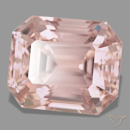 Kunzite naturale rosa da 38,18 ct, taglio smeraldo, VVS-VS