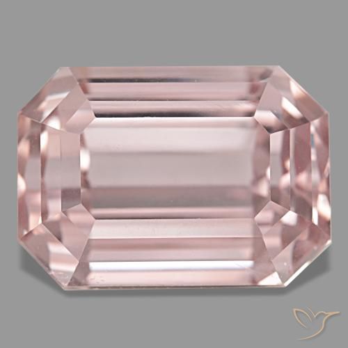 Kunzite naturale rosa da 60,39 ct, taglio smeraldo, VVS-VS