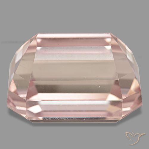 Kunzite naturale rosa da 60,39 ct, taglio smeraldo, VVS-VS
