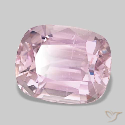 Kunzite naturale rosa da 19,31 ct, taglio a cuscino, VS