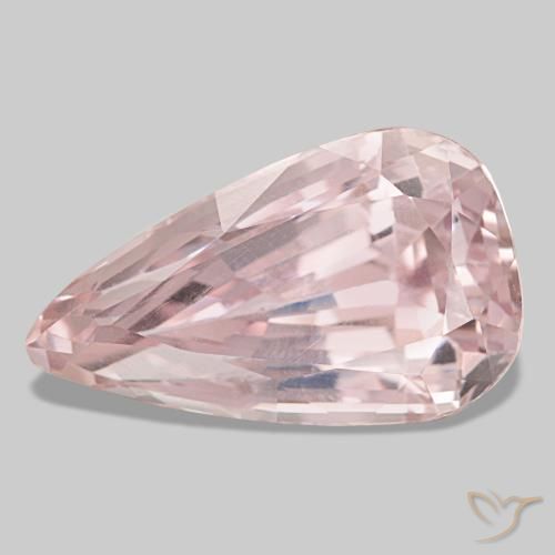 Kunzite naturale rosa da 30,90 ct, taglio a pera, VS