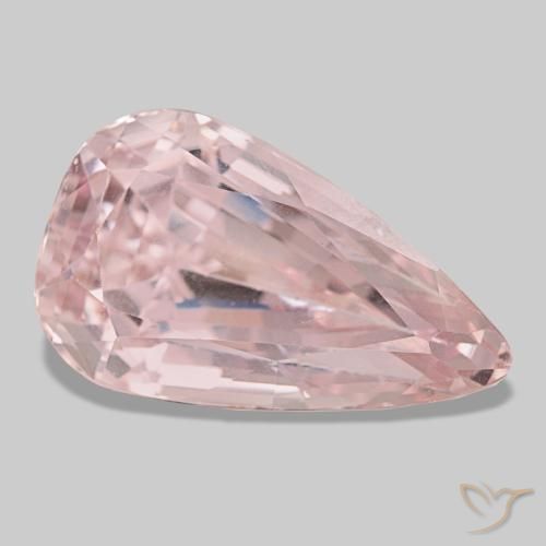 Kunzite naturale rosa da 30,90 ct, taglio a pera, VS